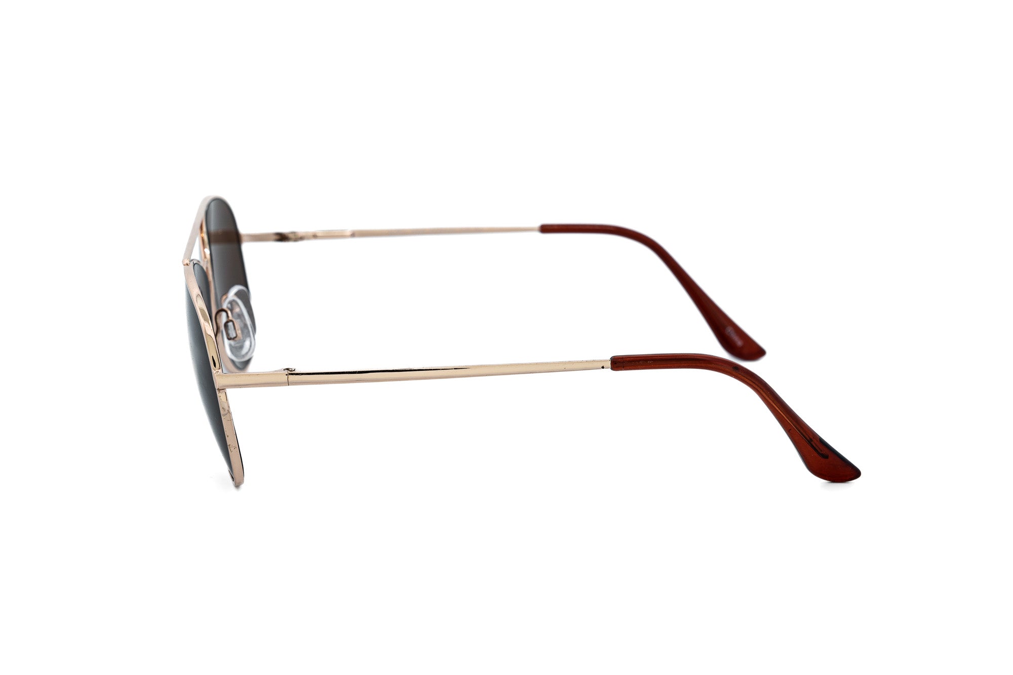 Minair by Bolero Eyewear kids aviator sunglasses in brown with UV-protective lenses side angle view