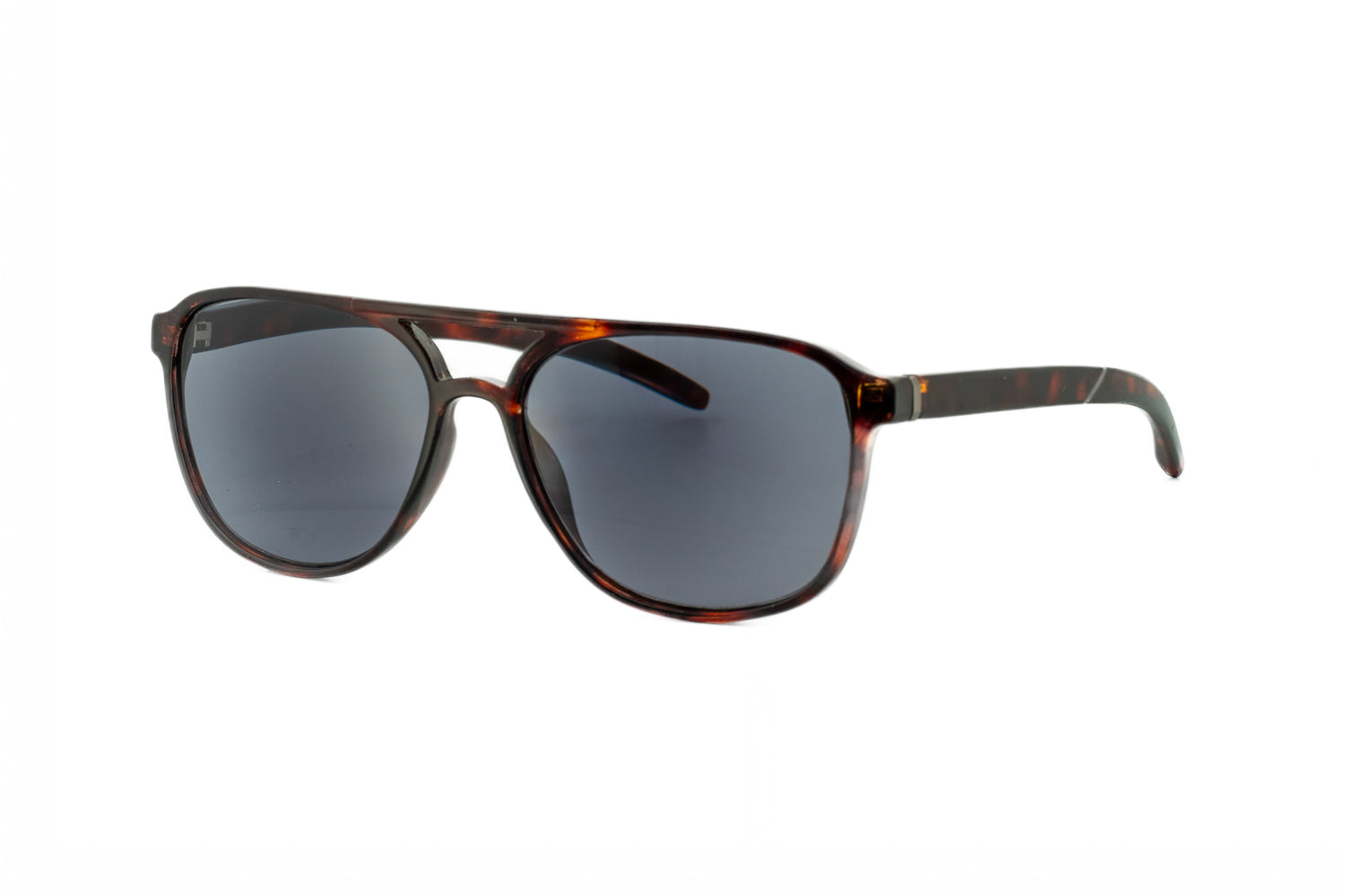 Rip by Bolero Eyewear tortoise aviator sunreaders with smoke lenses and double bridge frame
