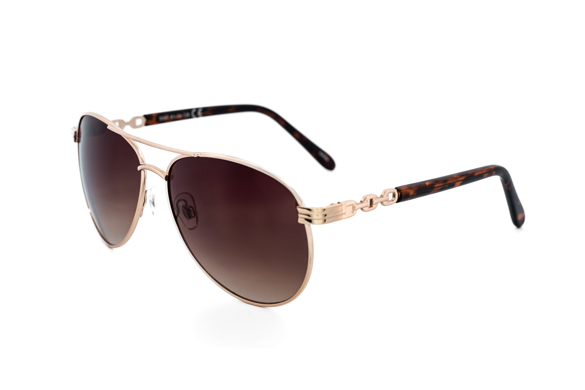 Riviera by Bolero Eyewear gold aviator sunglasses with smoke gradient lenses
