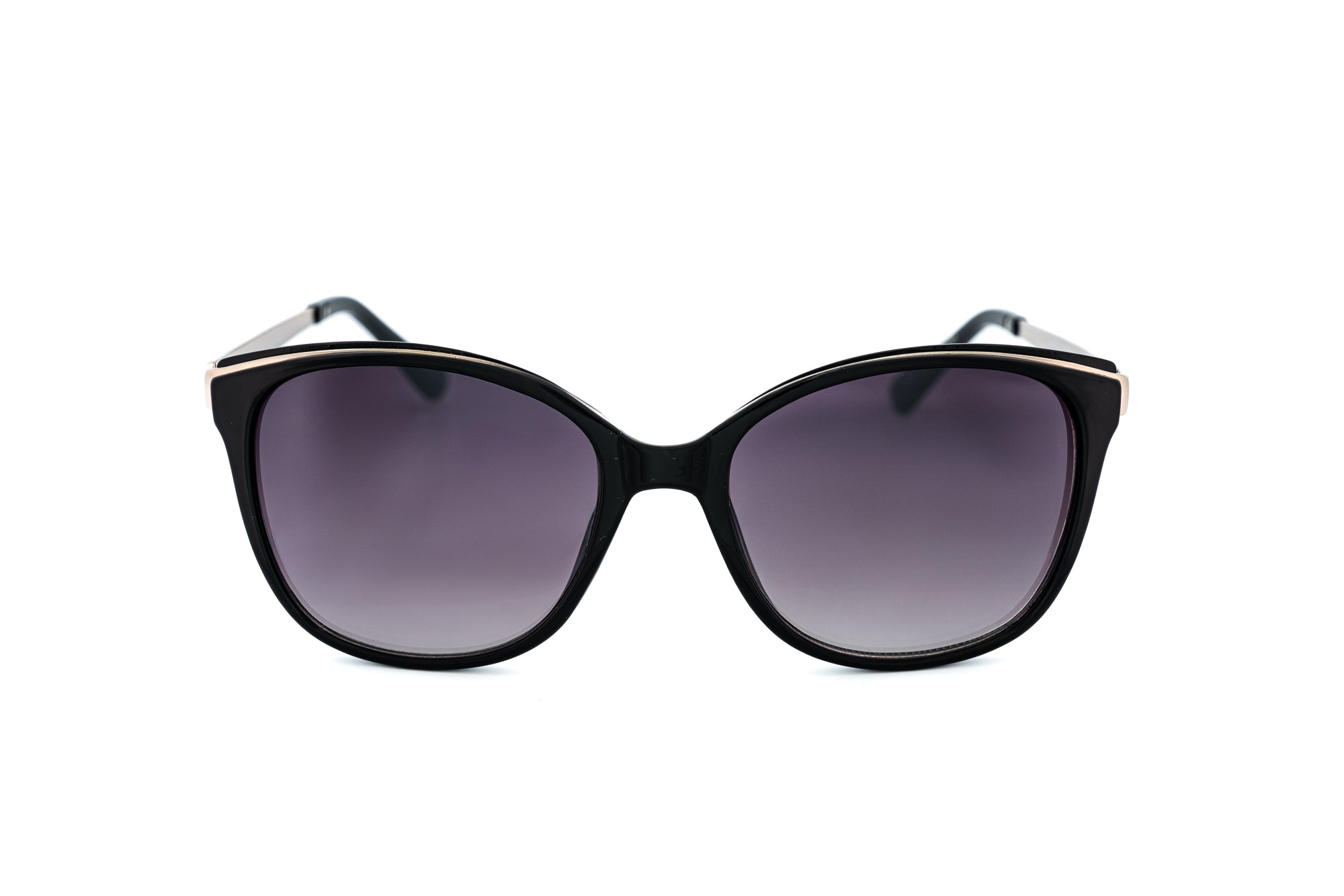 Sorrente by Bolero Eyewear oversized black sunglasses with UV-protective smoke gradient lenses