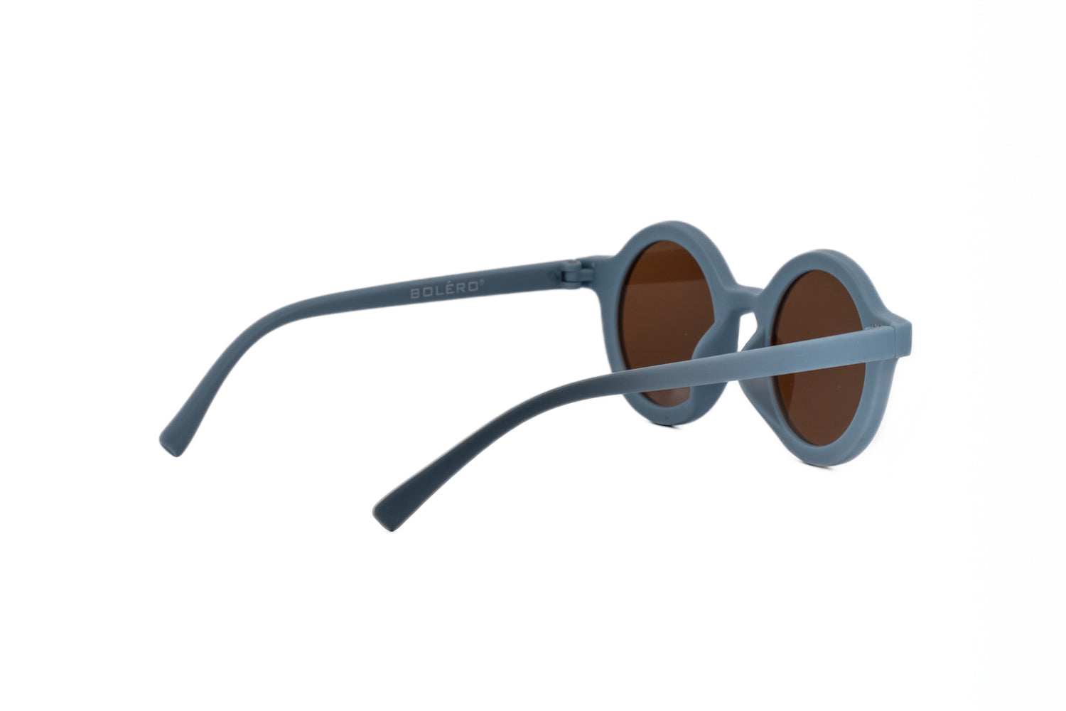 Sprouty by Bolero Eyewear kids sunglasses in blue with smoke UV-protection lenses rear three-quarter angle view