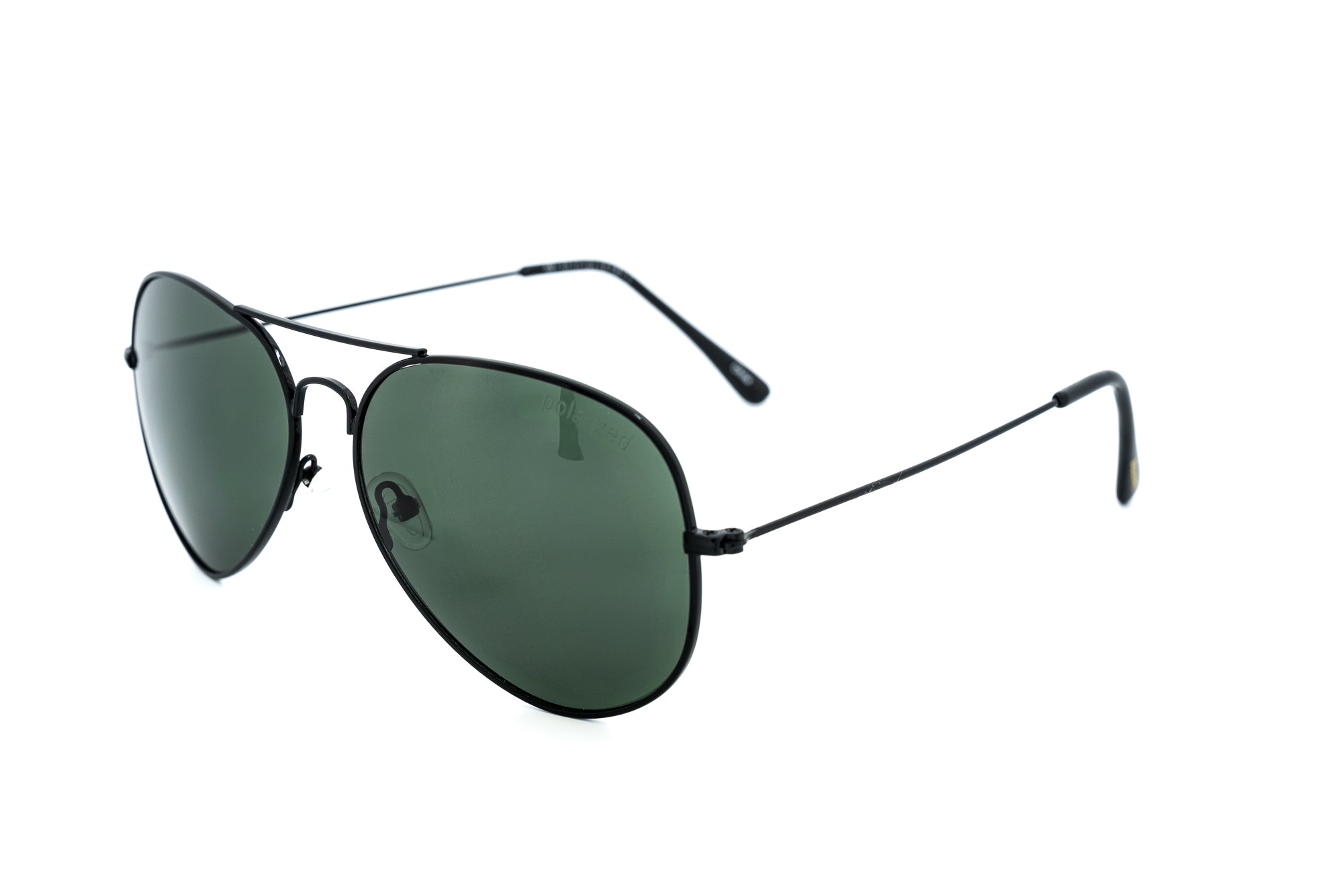 Thurston by Bolero Eyewear Black aviator sunglasses with polarized G15 lenses by Bolero Eyewear