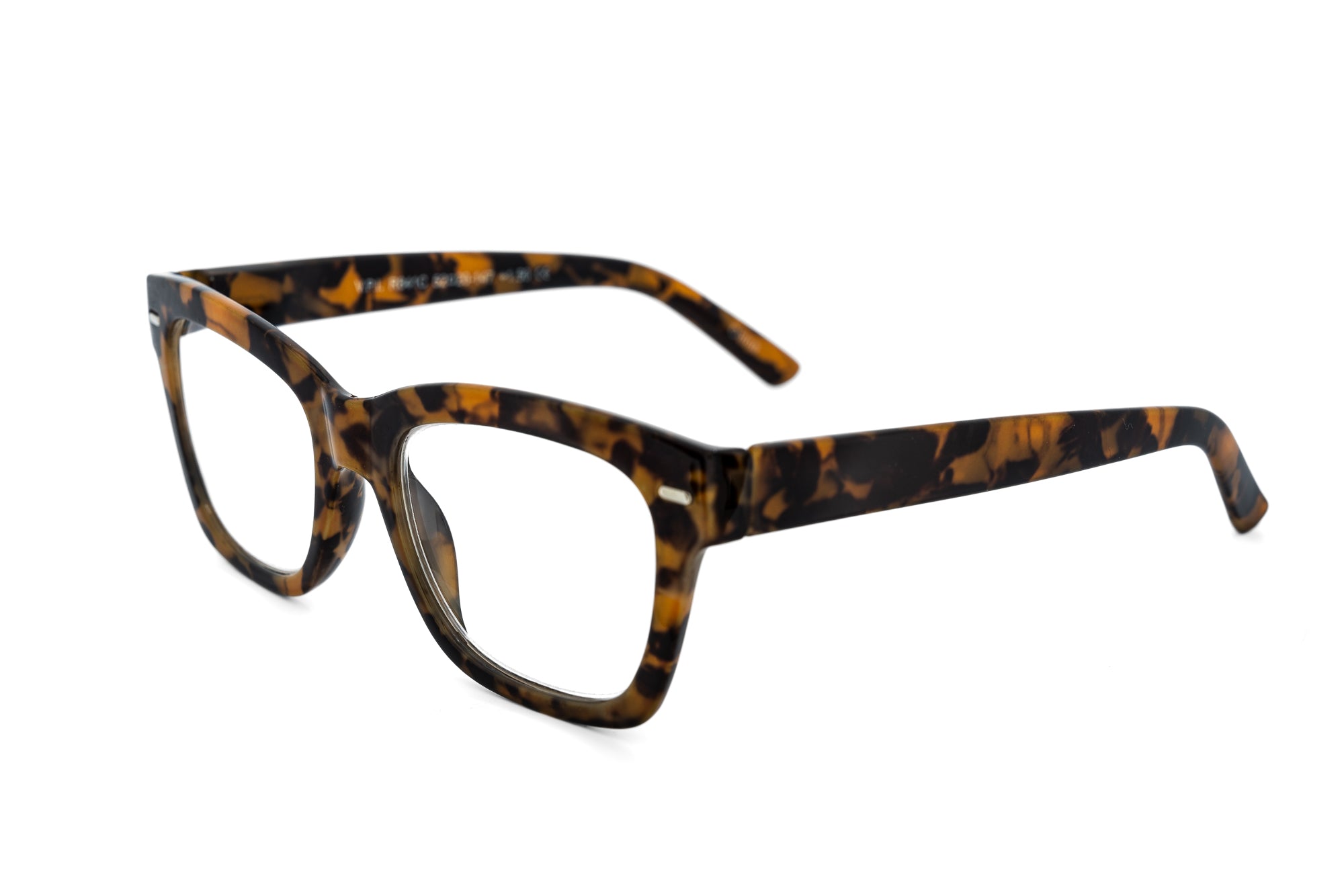 Verelle tortoiseshell square reading glasses by Bolero Eyewear with lightweight acetate frame