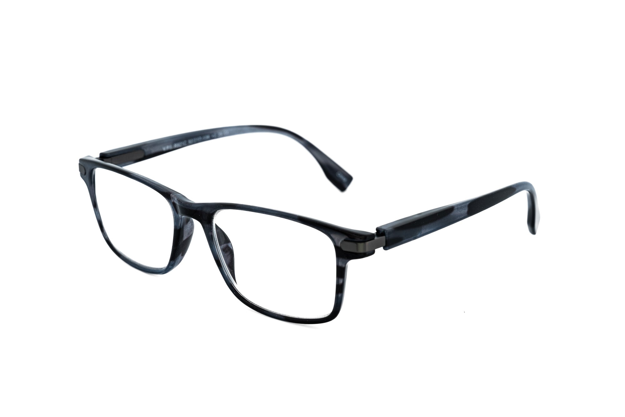 Virello by Bolero Eyewear blue marble square reading glasses with lightweight polycarbonate frame