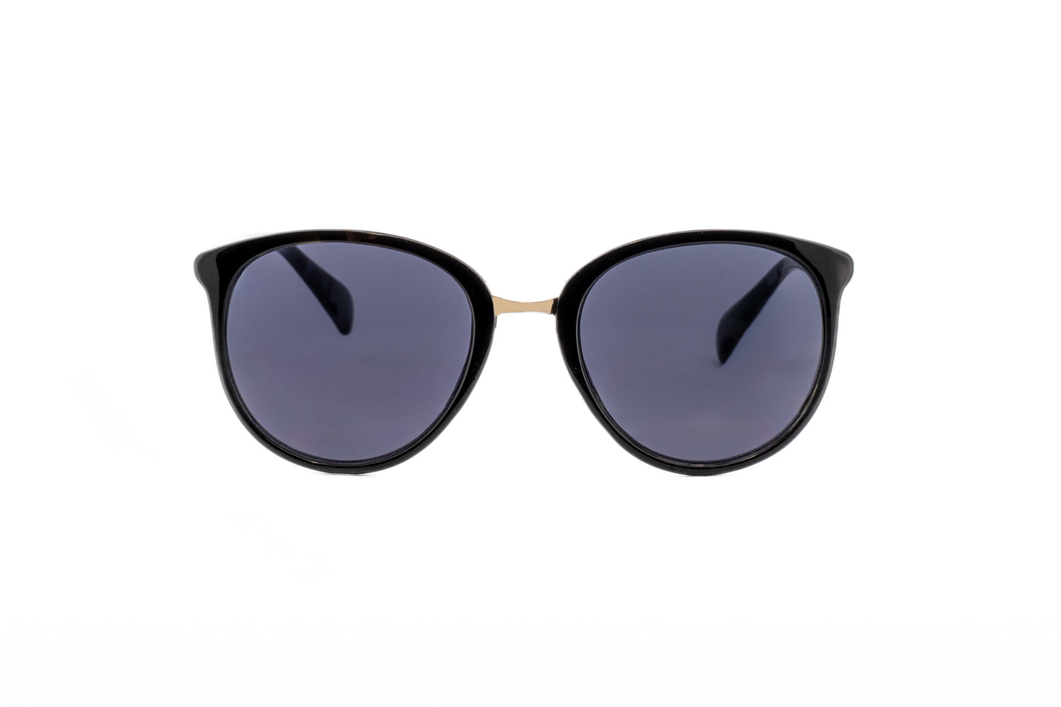 Zenya by Bolero Eyewear black cat-eye sunglasses with UV-protective lenses front angle view