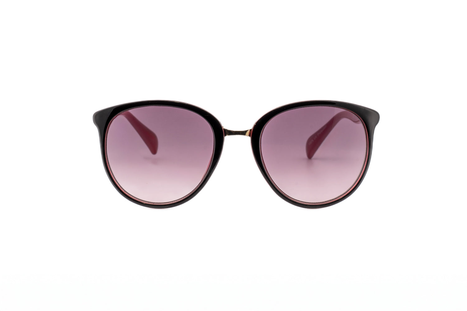Zenya by Bolero Eyewear black-purple sunglasses with elegant cat-eye frame design front angle view